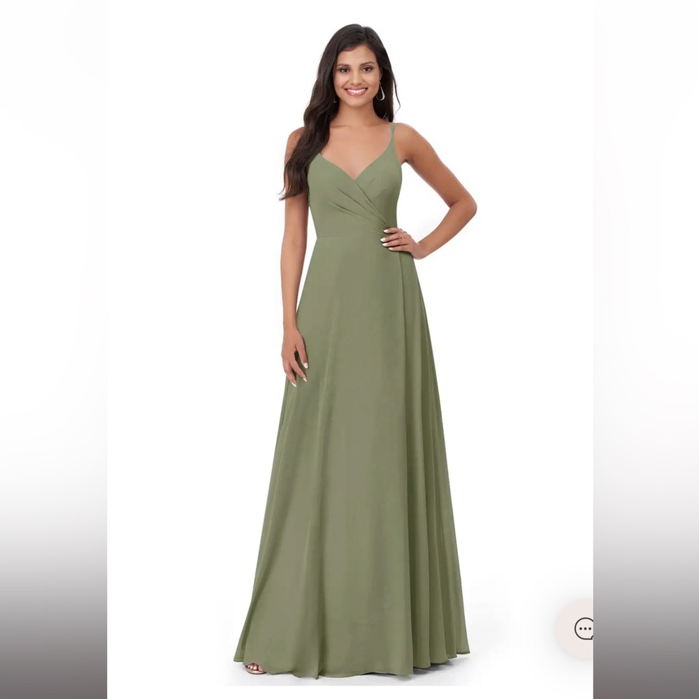 Azazie Lennon Pistachio Bridesmaid Dress